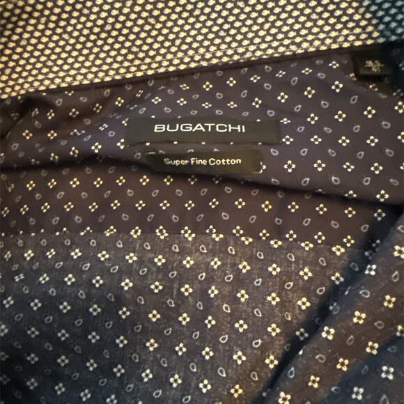 Bugatchi Long Sleeve Button Down-Navy Blue-16.5/Large-Worn Once - EUC - Cotton - Picture 4 of 5